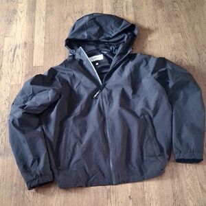 Men's Black Hooded Jacket XL
